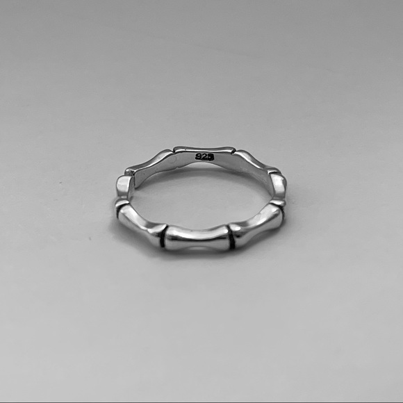 Sterling silver bamboo toe ring, bamboo ring, silver toe ring, silver bamboo - Picture 6 of 11